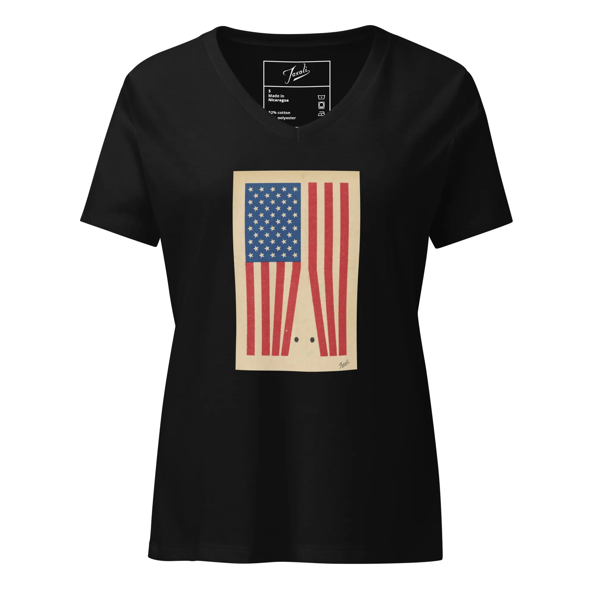 GARY TAXALI "NO KKK" Women’s relaxed v-neck t-shirt